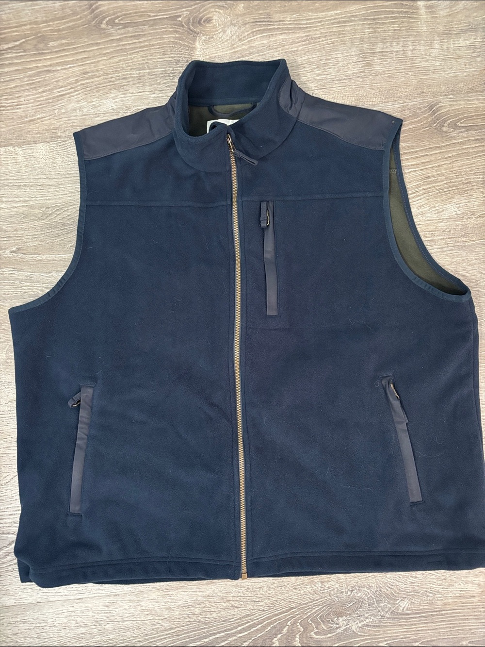 Orvis Mens Navy Blue Zip-Front Fleece Vest NWT Size XL Sandanona Windblock